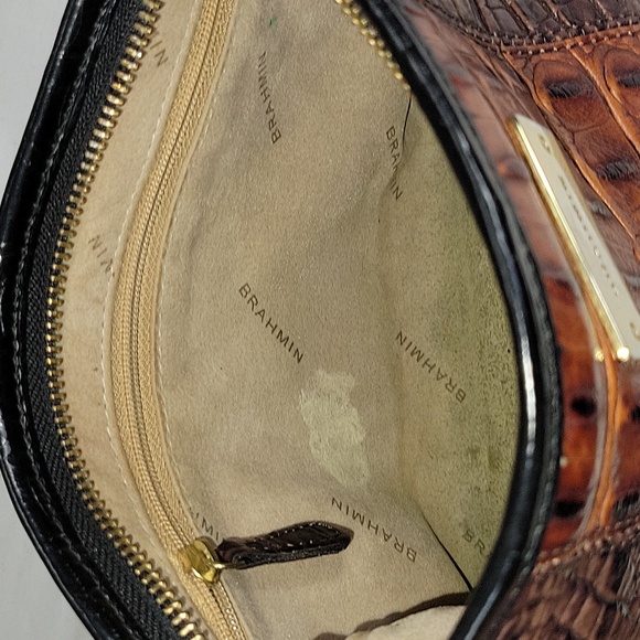 Brahmin Small Croc Embossed Leather Shoulder Bag - Picture 12 of 12